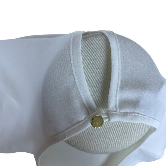 Liz Claiborne Womens White Sleeveless Top With Front Tie Detail Size L - Picture 7 of 10